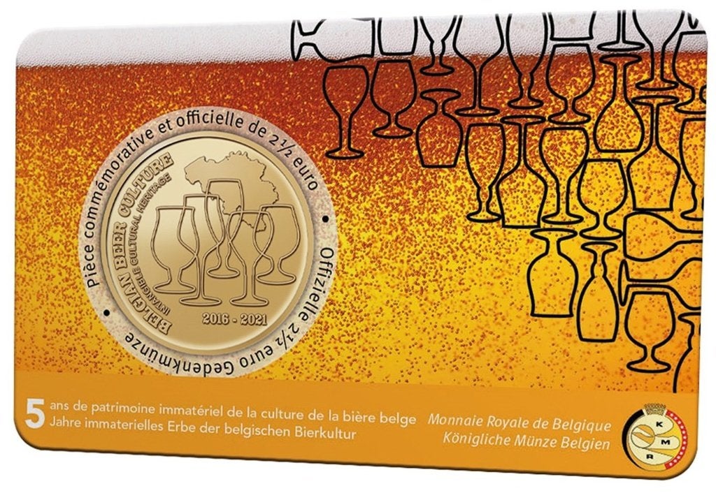 2,50 Euro Belgie 2021 - Biercultuur - BU Coincard NL/FR, Verzenden, België, Overige waardes, Losse munt
