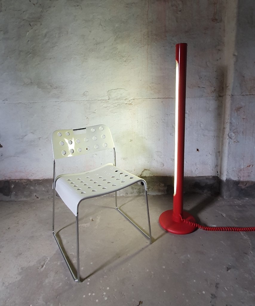 vintage vloerlamp tube light, Ophalen, Zo goed als nieuw, Metaal, 100 tot 150 cm