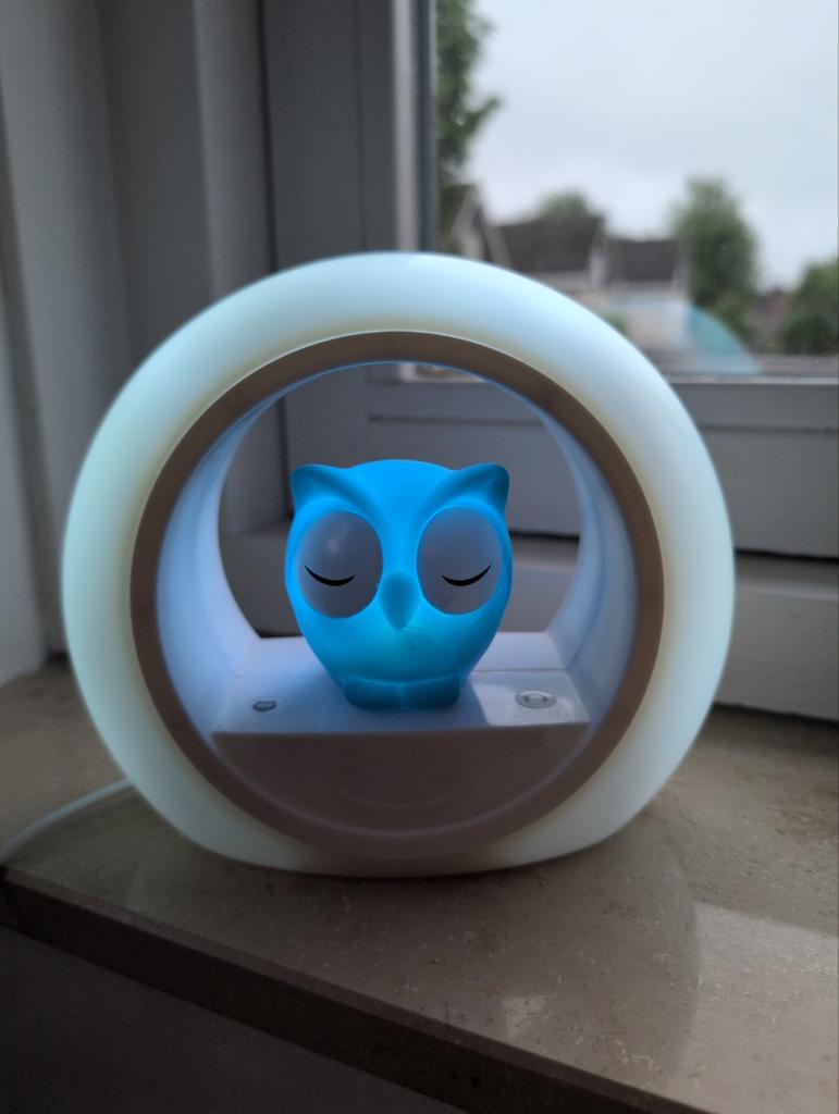 Zazu Lou Uil Nachtlampje Blauw - Dimbaar met Geluidssensor, Ophalen of Verzenden, Gebruikt, Lamp