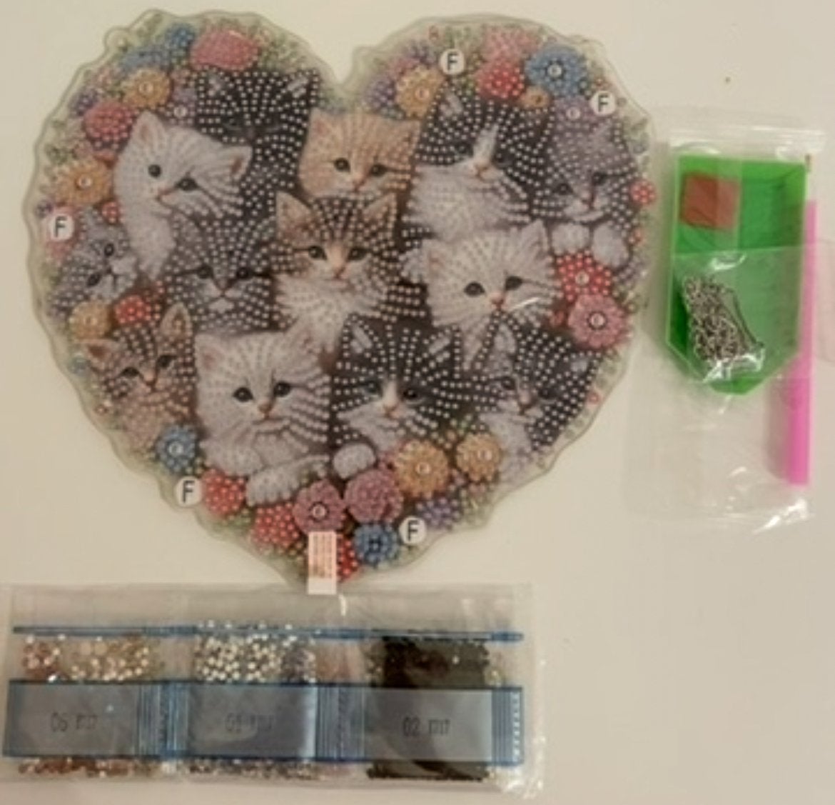 Diamond Painting Katten / Poezenhanger rond Nieuw, Zelfklevend, Dieren, Nieuw, Ophalen of Verzenden