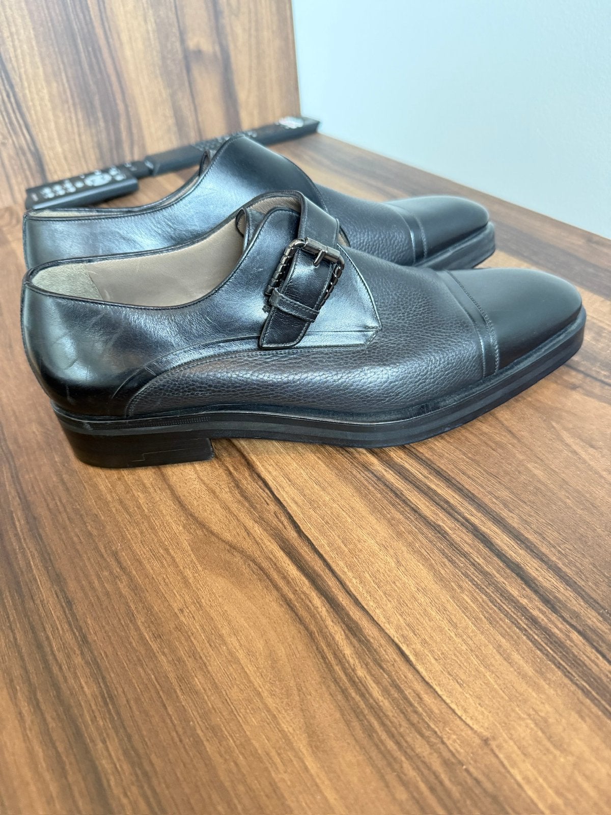 A.Testoni lalfsleer mt 42, Zwart, Nieuw, Ophalen of Verzenden, Gespschoenen