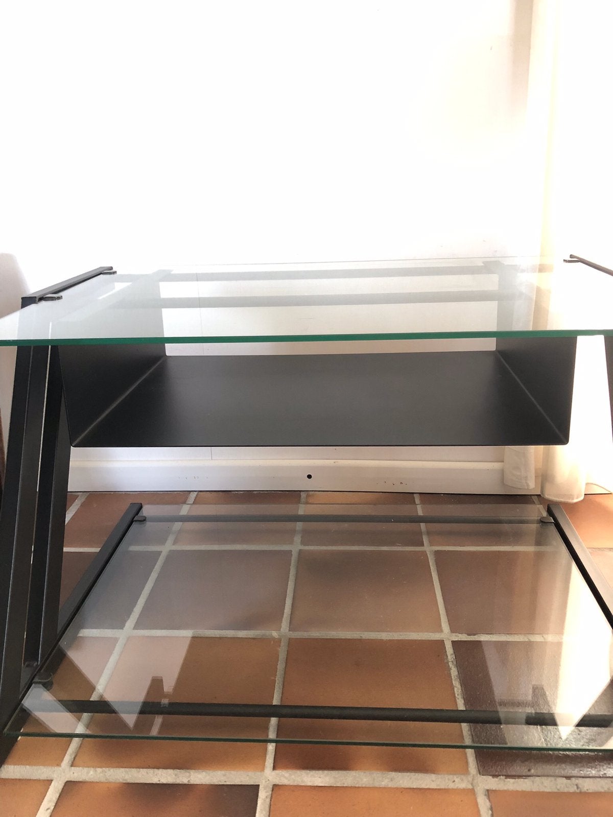 TV Meubel, Ophalen, 50 tot 100 cm, Zo goed als nieuw, Glas