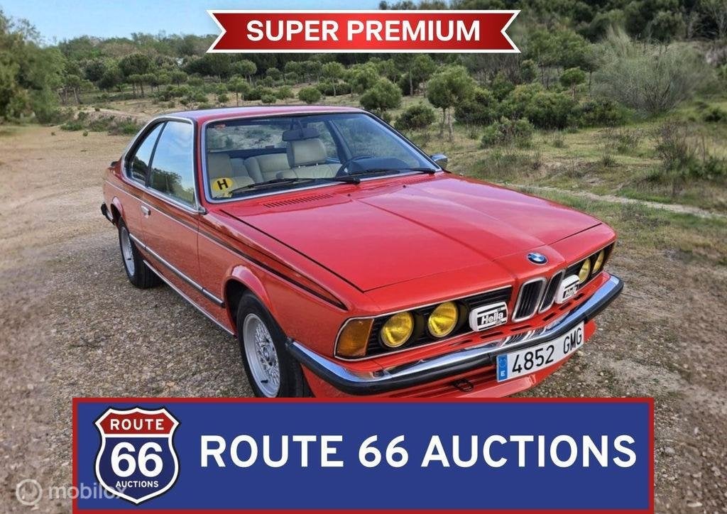 BMW 635 CSi | 1980 | Route 66 Auctions, Auto's, Oldtimers, Overige carrosserieën, Zwart, Bedrijf, Handgeschakeld