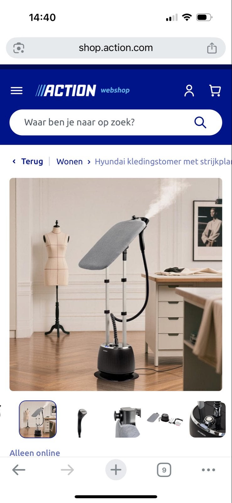 Hyundai Kledingstomer met Strijkplank - Nieuw in Doos, Witgoed en Apparatuur, Ophalen of Verzenden, Nieuw, Kledingstomer
