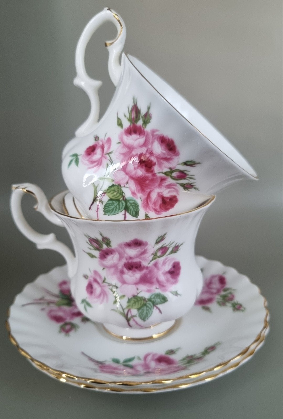2 sets kop en schotel van Royal Albert, England, Verzamelen, Ophalen of Verzenden, Porselein, Kop en/of schotel