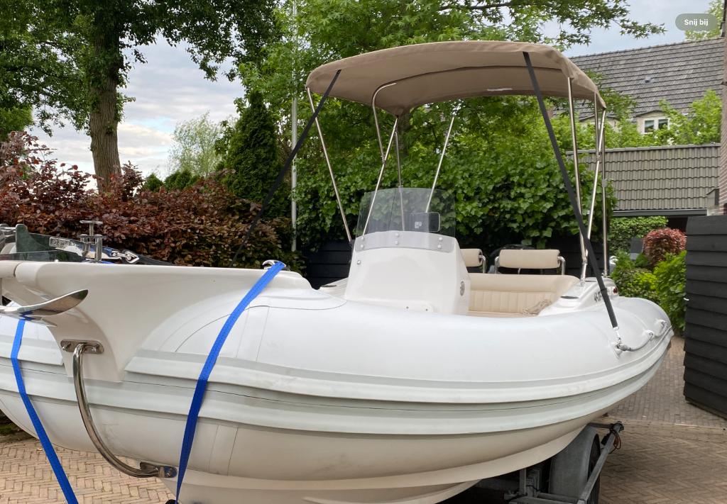 AGA Marine 540 Rib met 115 pk Mercury EFI + trailer, Watersport en Boten, Rubberboten, Zo goed als nieuw, Benzine, Mercury, Overige materialen