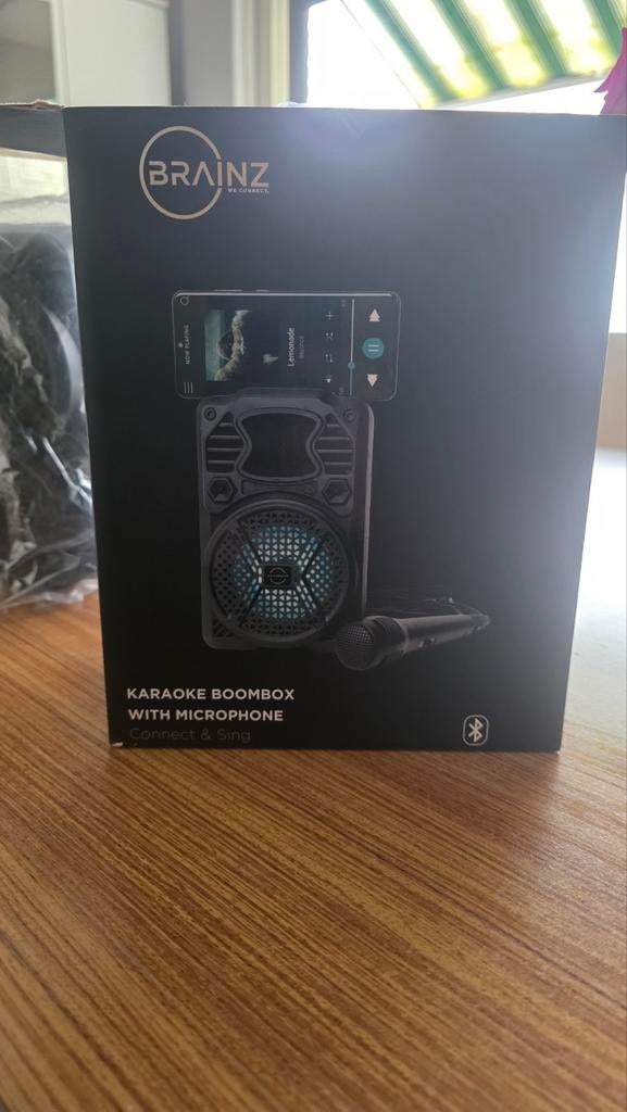 Karaoke Boombox met Microfoon - Zing Mee!, Ophalen of Verzenden, Nieuw, Complete set