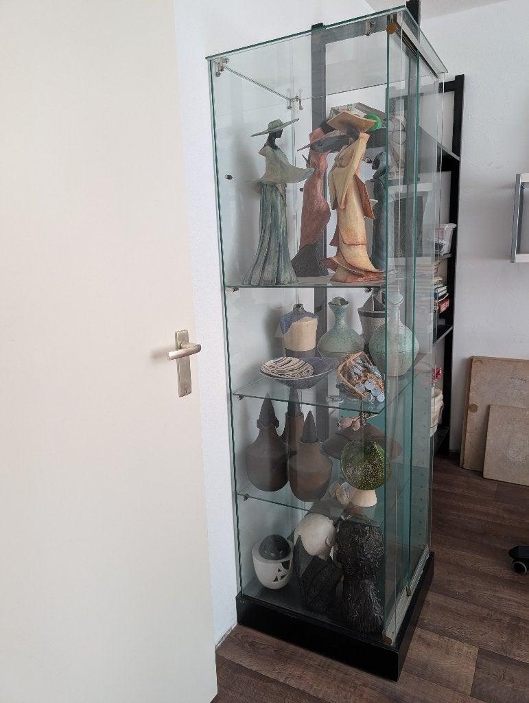 glazen vitrine kast, Ophalen, Met plank(en), 50 tot 100 cm, 150 tot 200 cm