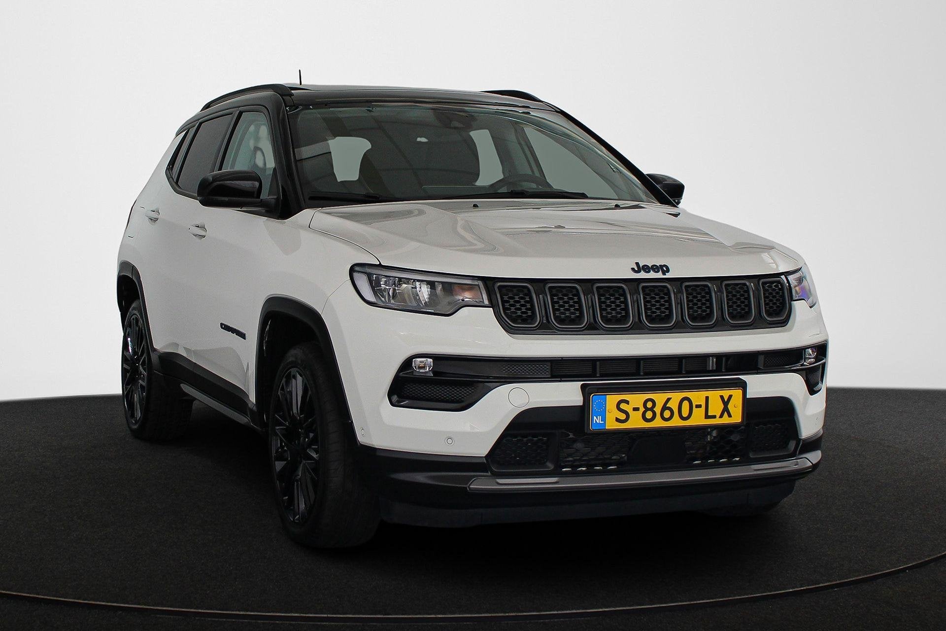 Jeep Compass 4xe 240 Plug-in Hybrid Electric S Panoramadak L, Automaat, 4 cilinders, Wit, Bedrijf