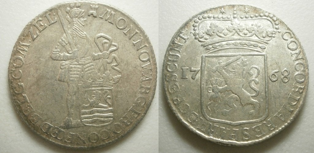 2] Zeeland Zilver Dukaat 1768, Vóór koninkrijk, Zilver, Ophalen of Verzenden, Losse munt