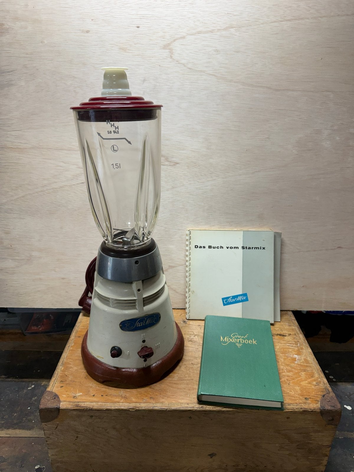Vintage Electrostar StarMix mixer incl. 3 boeken, Ophalen of Verzenden, Gebruikt, Blender