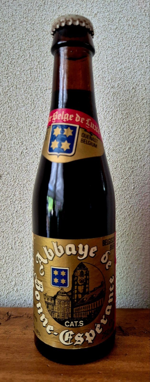 1986 fles Abbaye de Bonne-Espérance, een Belgisch abdij bier, Ophalen of Verzenden, Zo goed als nieuw, Flesje(s), Overige merken