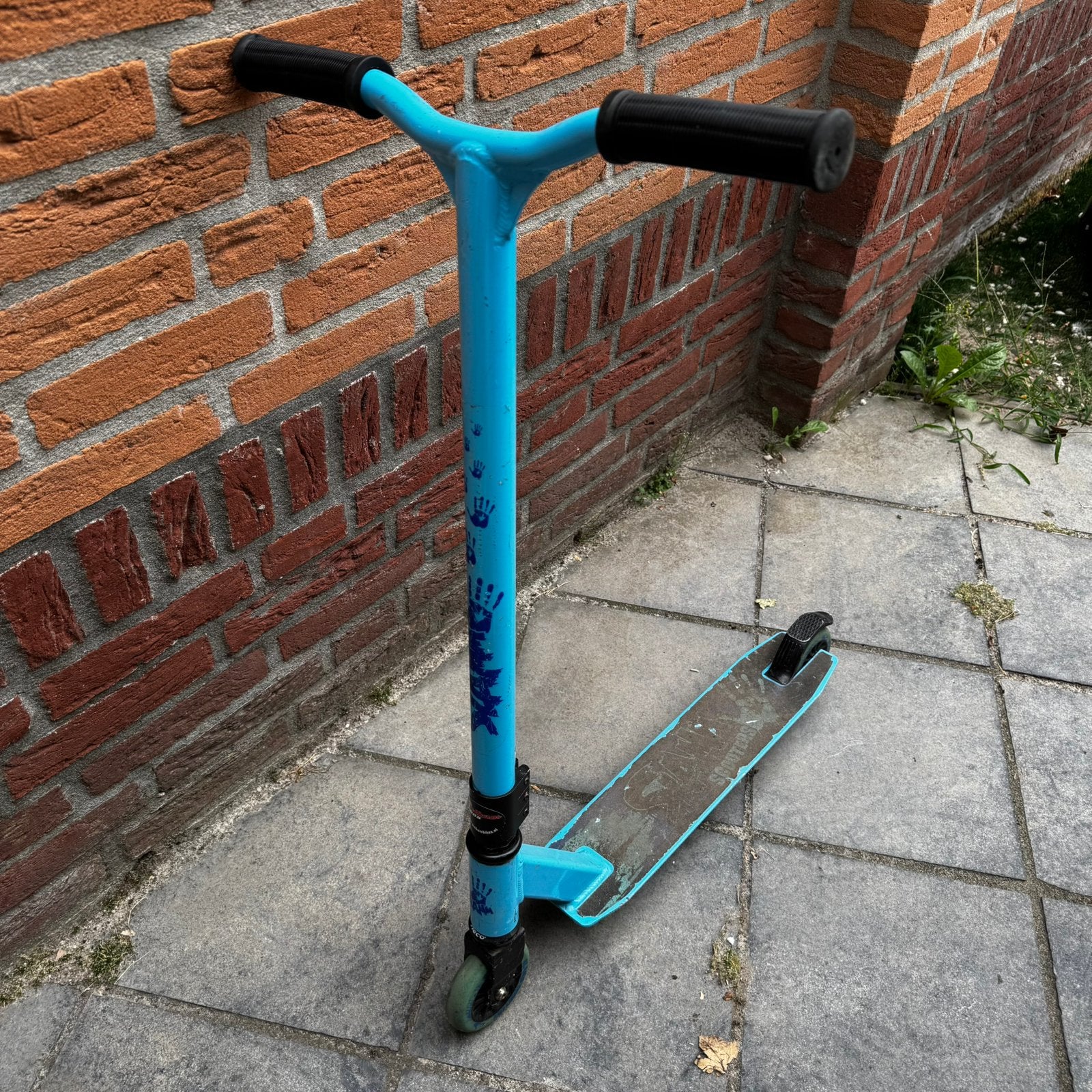 Slamm stuntstep, blauw, Fietsen en Brommers, Steps, Ophalen of Verzenden, Gebruikt, Overige typen