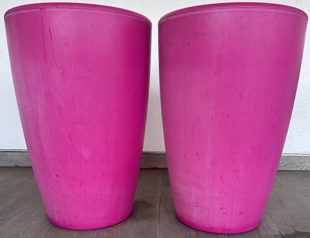 2 GROTE BLOEMPOTTEN - 68 X 45 CM / 80 LITER, Tuin en Terras, Bloempotten, Ophalen, Kunststof, 40 cm of meer, Rond
