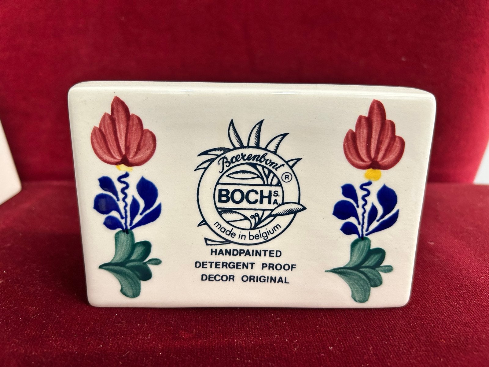 Boerenbont aardewerk beeldje - Handgeschilderd Boch, Antiek en Kunst, Ophalen of Verzenden