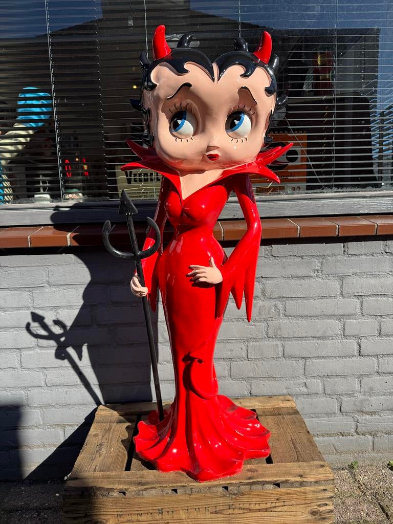 Grote Betty Boop Duivel Beeld - Uniek Decoratiestuk, Ophalen, Gebruikt, Mens