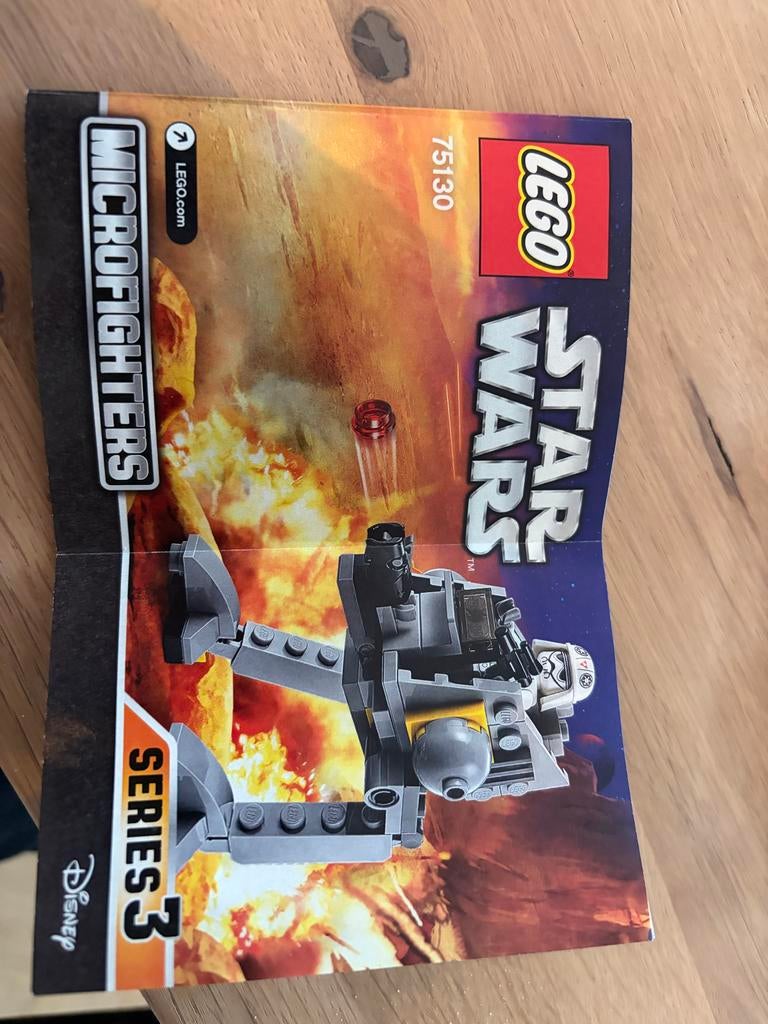 Lego Star Wars 75130 AT-DP Microfighter met boekje, Gebruikt, Star Wars, Lego, Ophalen of Verzenden