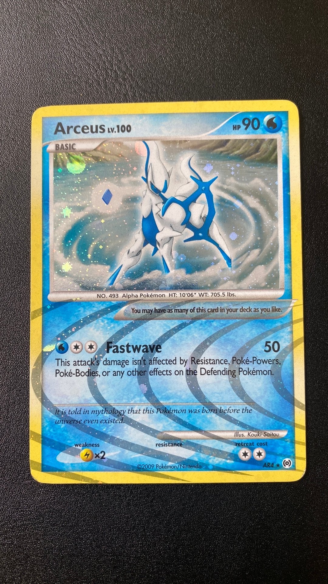 Pokemon arceus lv 100 ar4 holo, Ophalen of Verzenden, Gebruikt, Losse kaart