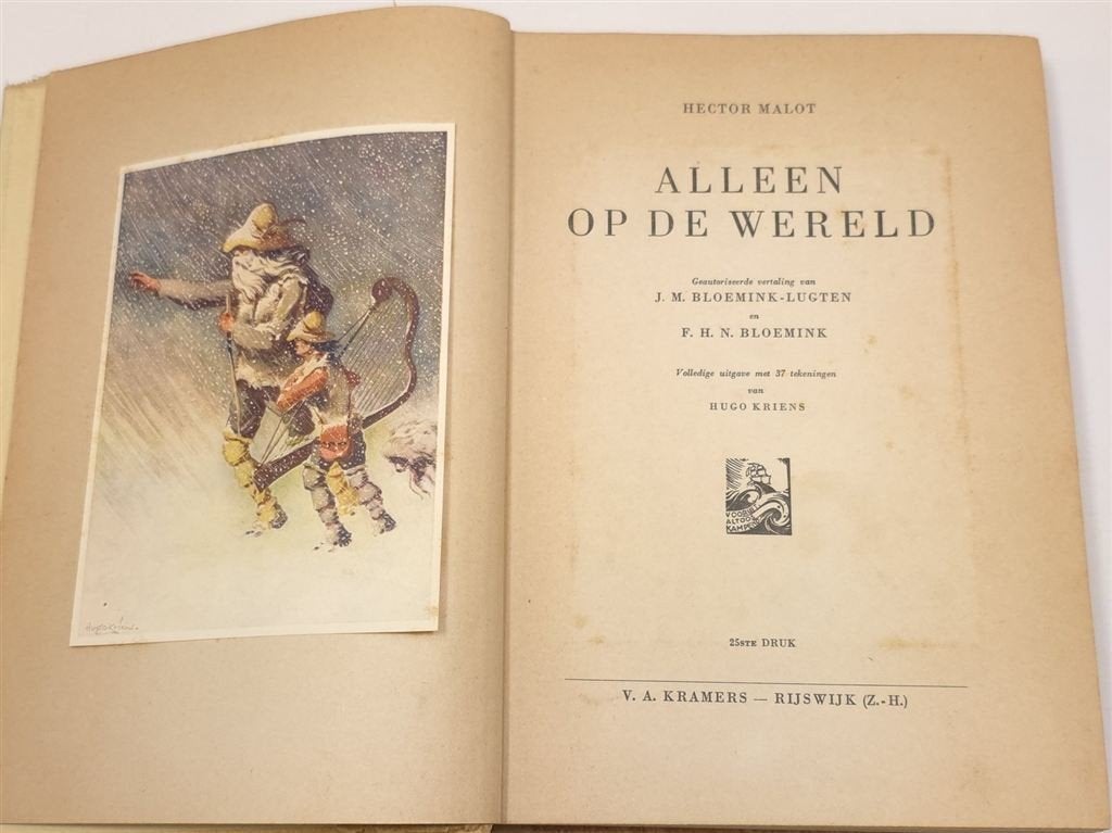Alleen op de Wereld — Malot, Vintage Uitgave 1950 met ill., Boeken, Ophalen of Verzenden, Gelezen
