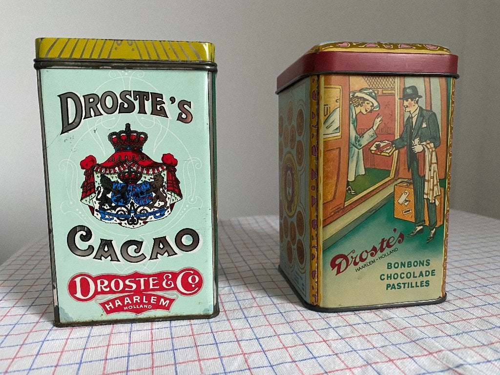 2 Blikjes  Droste Cacao, Ophalen, Gebruikt, Overige, Droste