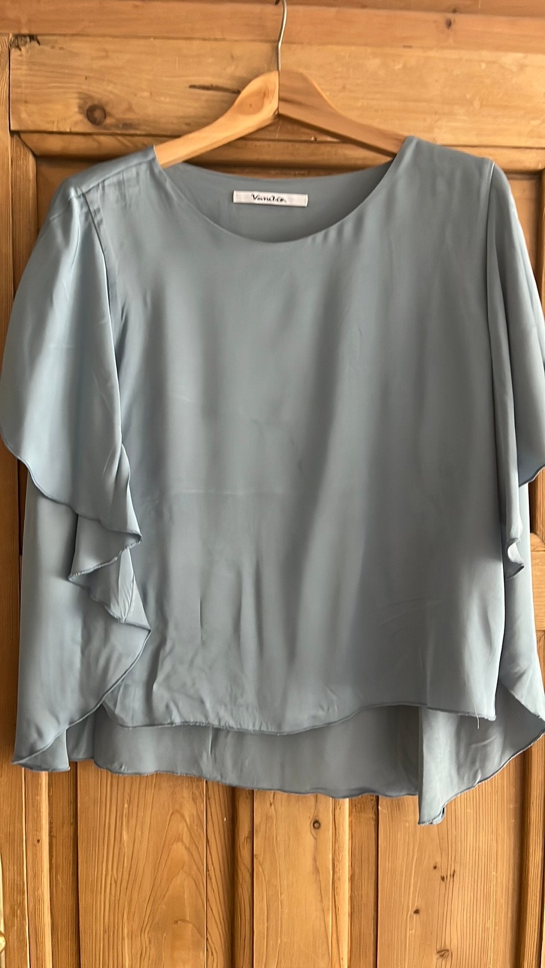 Vanilia aparte lichtblauwe top maat m, Ophalen of Verzenden, Zo goed als nieuw, Maat 38/40 (M), Blauw