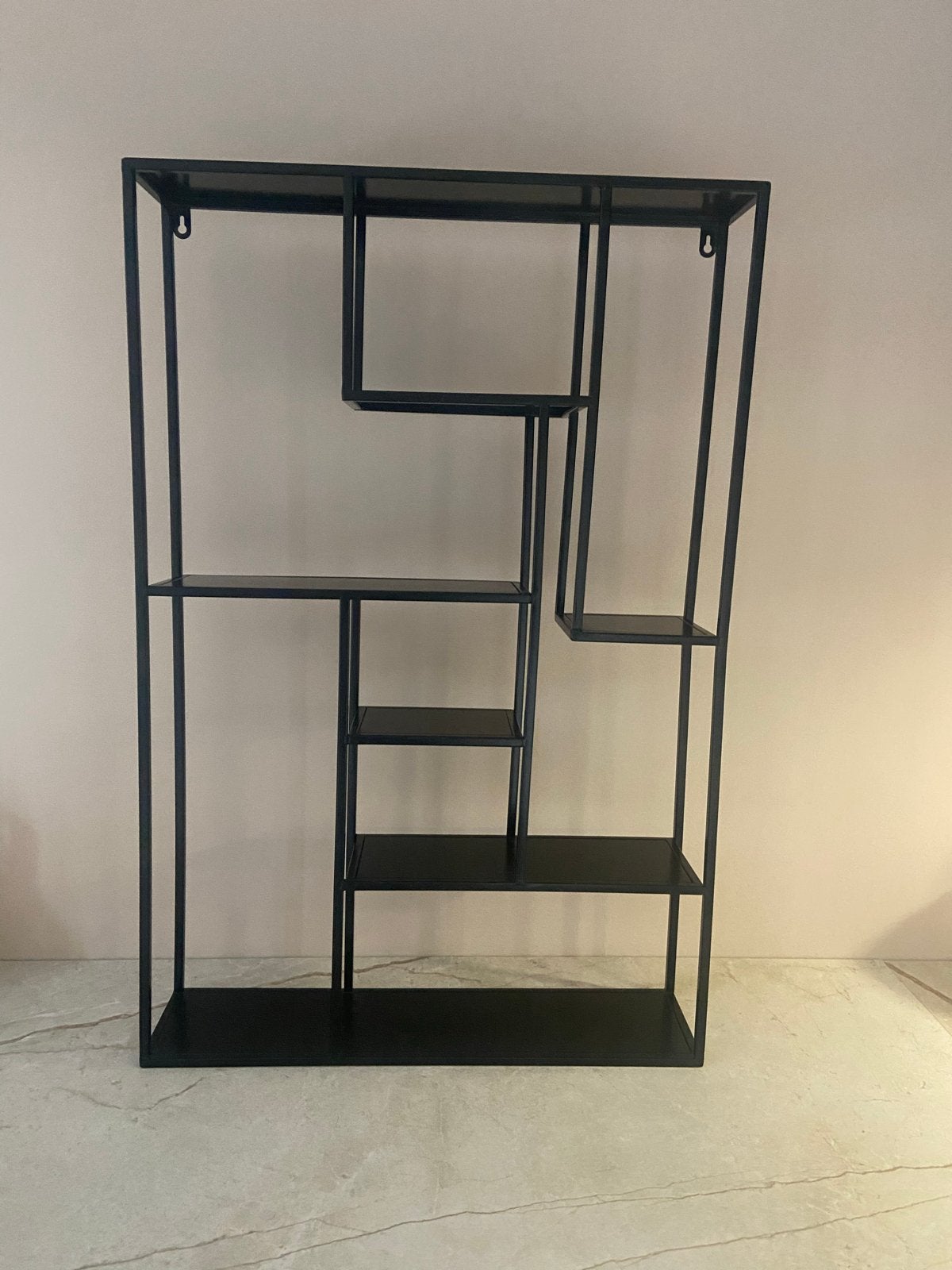Zwart metalen wandrek 60x90 cm, Ophalen, Zo goed als nieuw