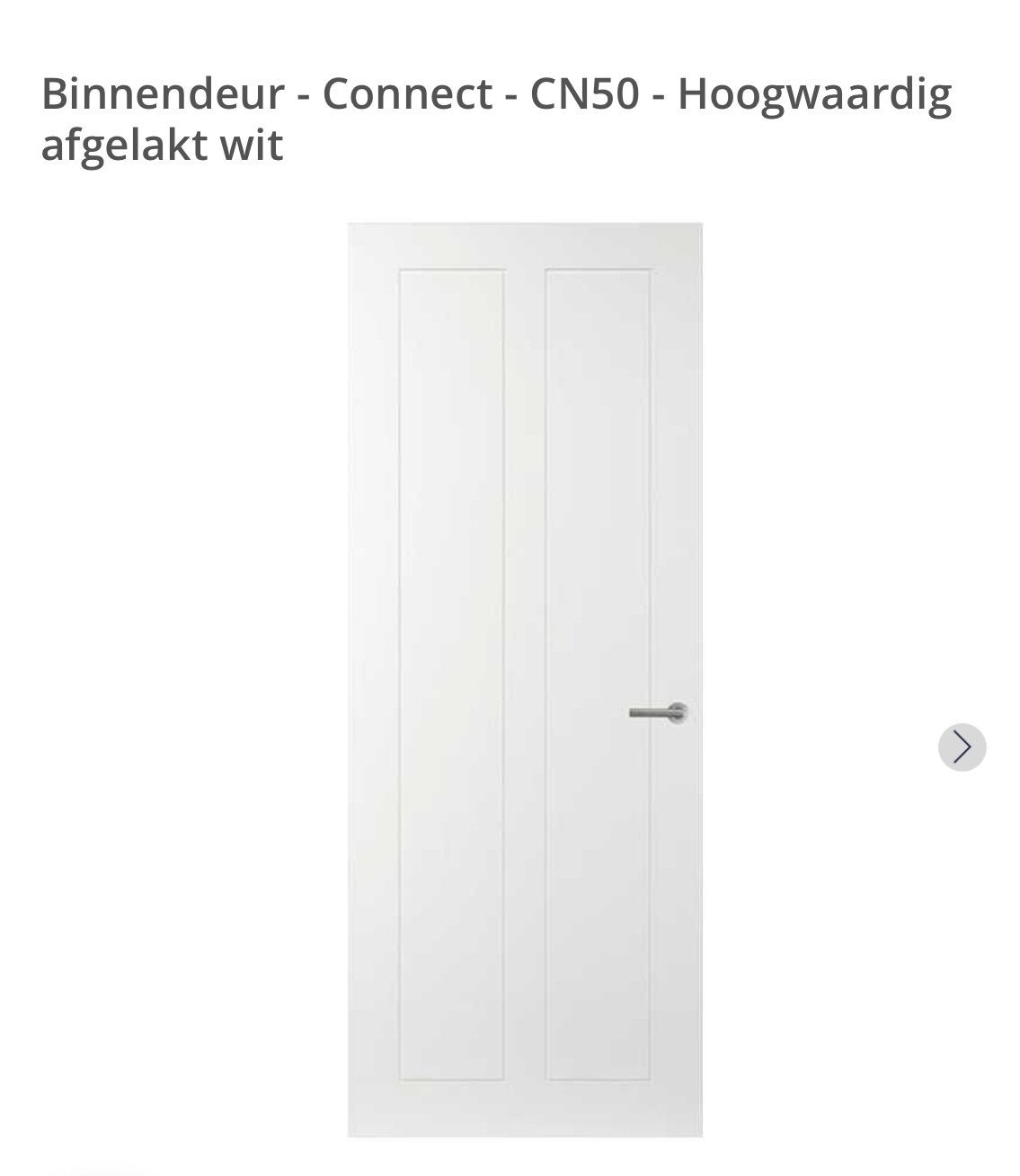 Binnendeur Svedex Connect CN50 - Hoogwaardig afgelakt wit, Ophalen, 80 tot 100 cm, 215 cm of meer, Binnendeur