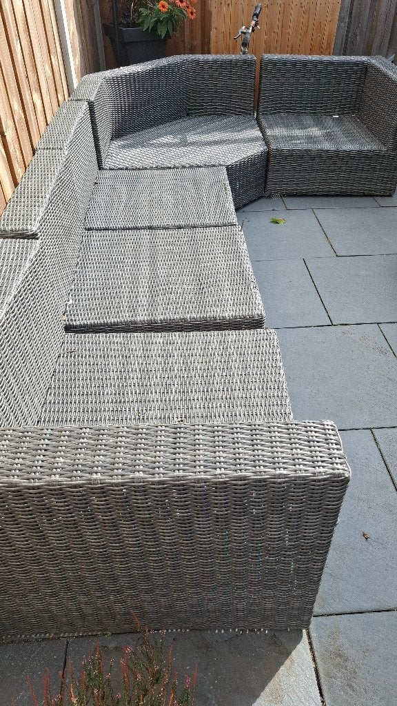 Avanti loungeset - Hoekbank met bijzettafel, Ophalen, 5 zitplaatsen, Gebruikt, Bank