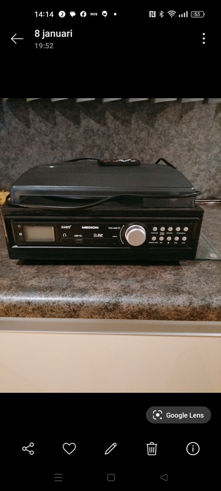 Platenspeler met Cassettedeck - Medion, Gebruikt, Cassettedeck, Losse componenten, Ophalen