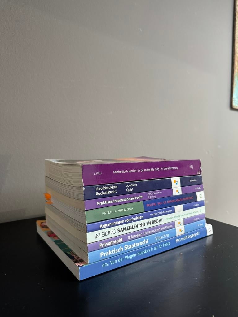 Leerboeken bundel - Inholland eerste jaar Rechten, Ophalen of Verzenden, Alpha, Zo goed als nieuw, HBO