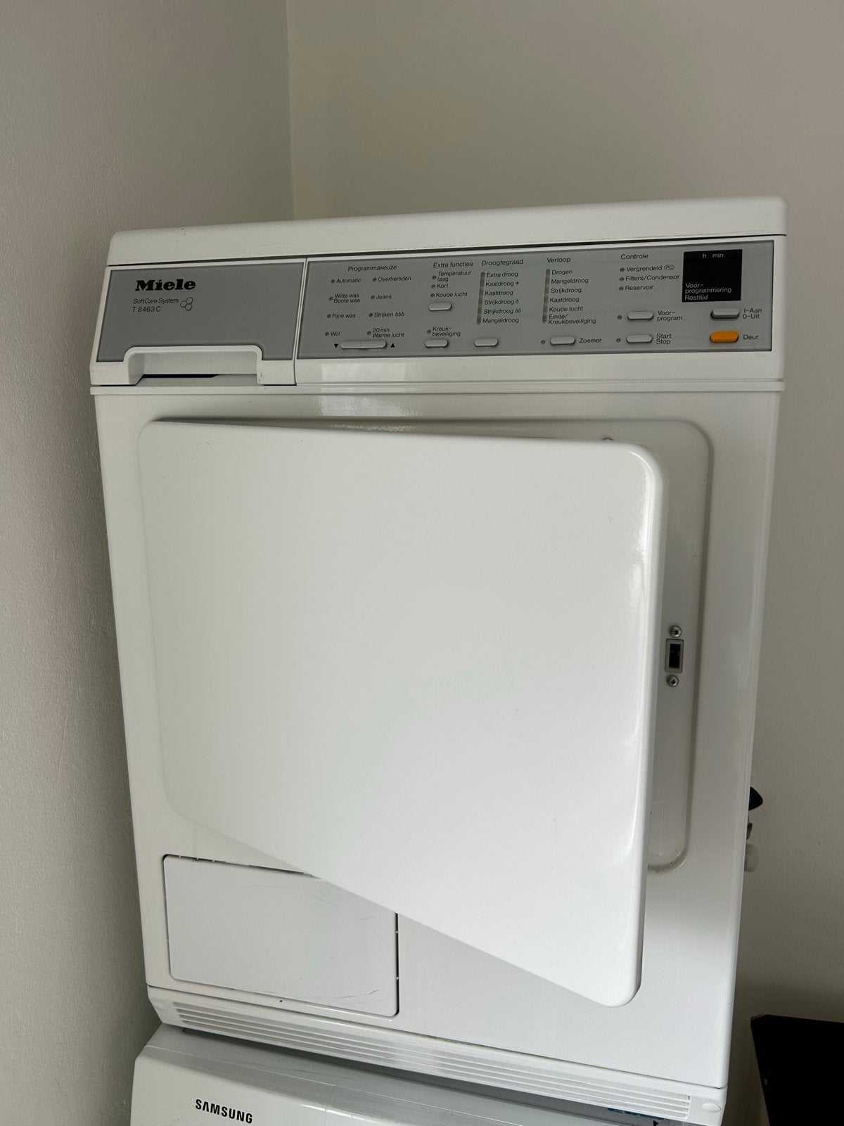 Miele T8463C Condensdroger - Betrouwbaar en Efficiënt, 6 tot 8 kg, Gebruikt, Ophalen of Verzenden, Voorlader