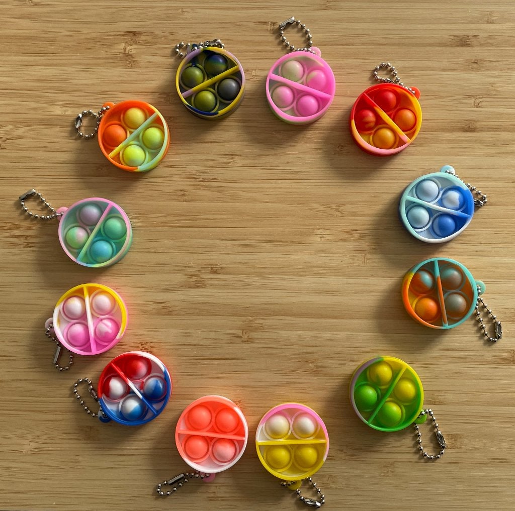 Pop fidget toy sleutelhangers, Verzenden, Nieuw, Knuffel of Figuurtje