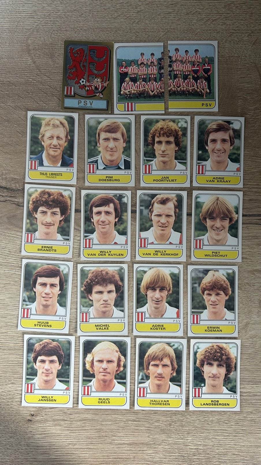 Panini Voetbal 82 plaatjes PSV 19x, Verzenden, Zo goed als nieuw, Meerdere plaatjes
