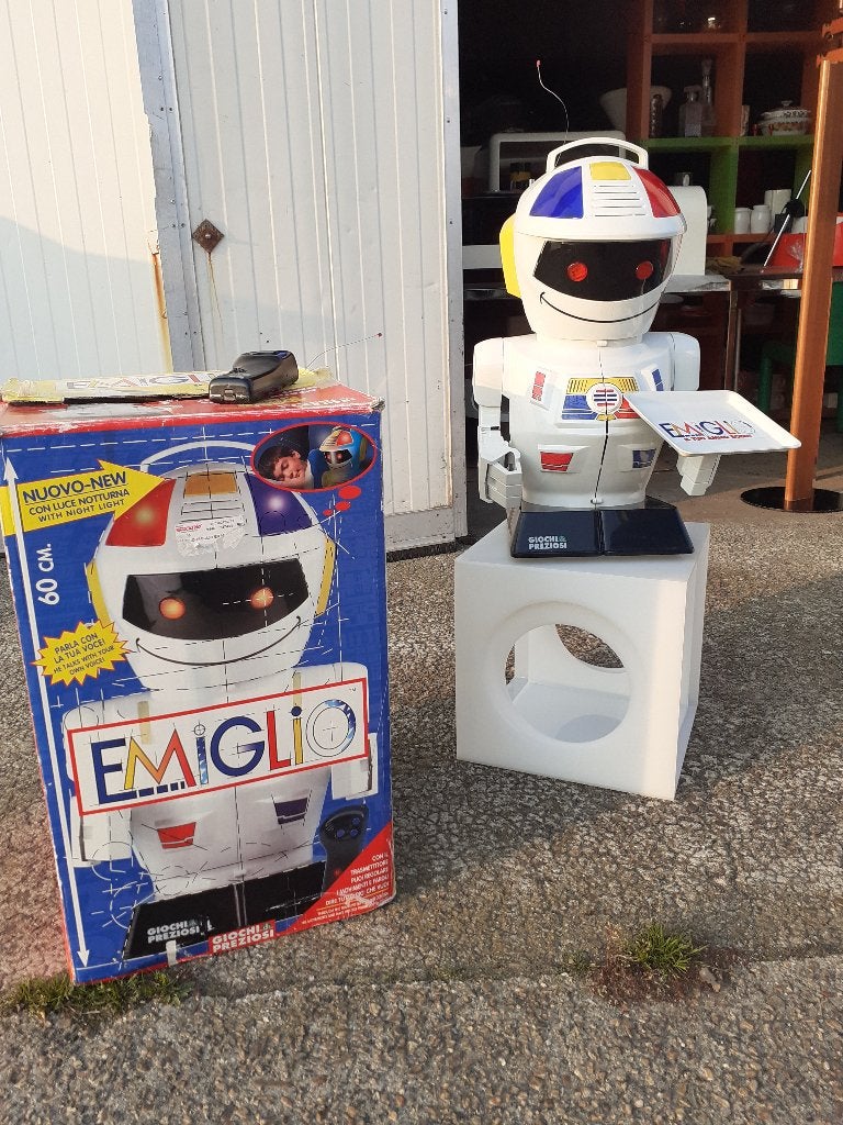 Emiglio vintage design retro jaren 80 space age butler robot, Ophalen of Verzenden, Overige typen