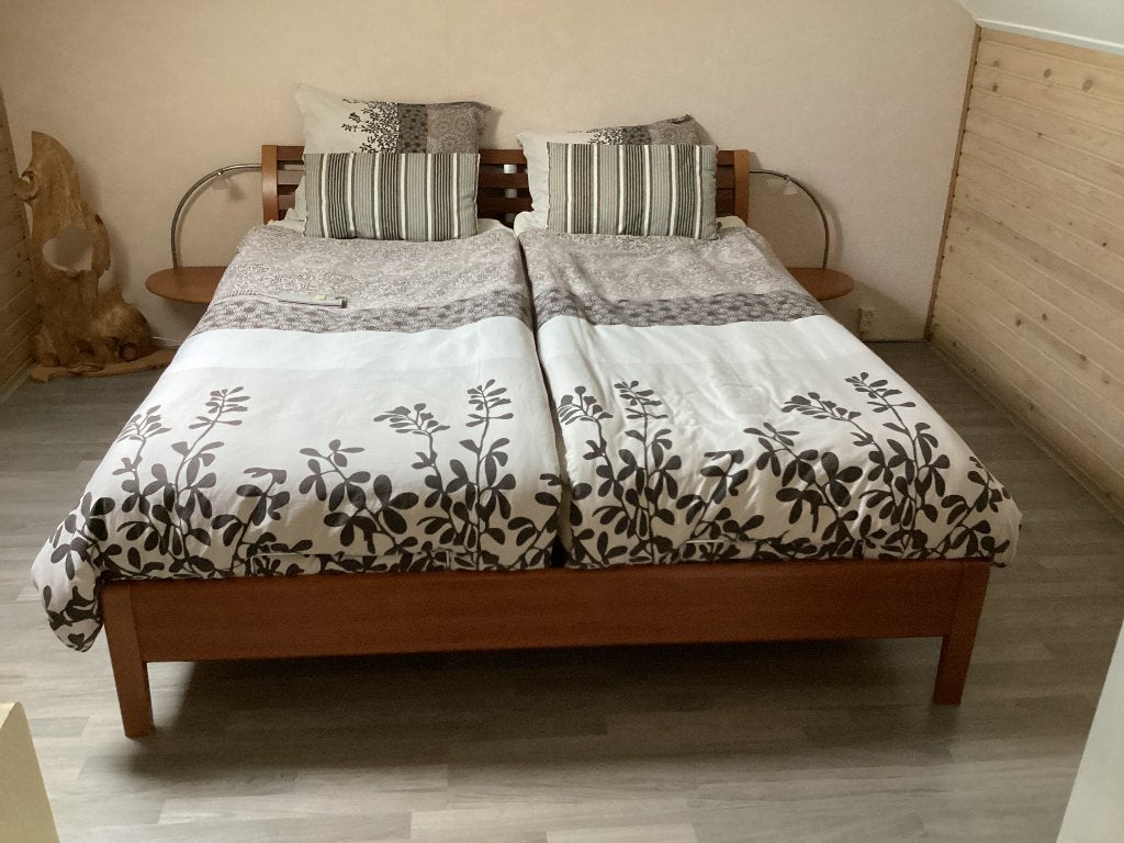 Tweepersoonsbed 220x180, 1x elektrisch verstelbaar, Ophalen, Verstelbaar, Bruin, Tweepersoons