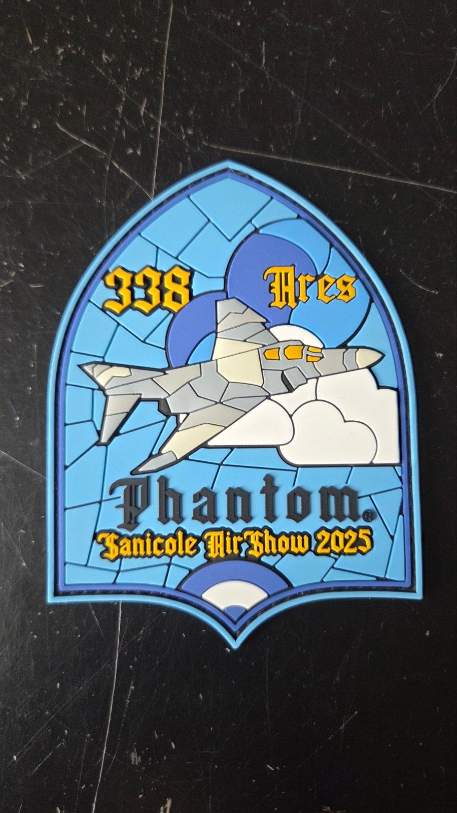 sanicole 338 Squadron patch F4 phantom Greece, Ophalen of Verzenden, Zo goed als nieuw, Patch, Badge of Embleem