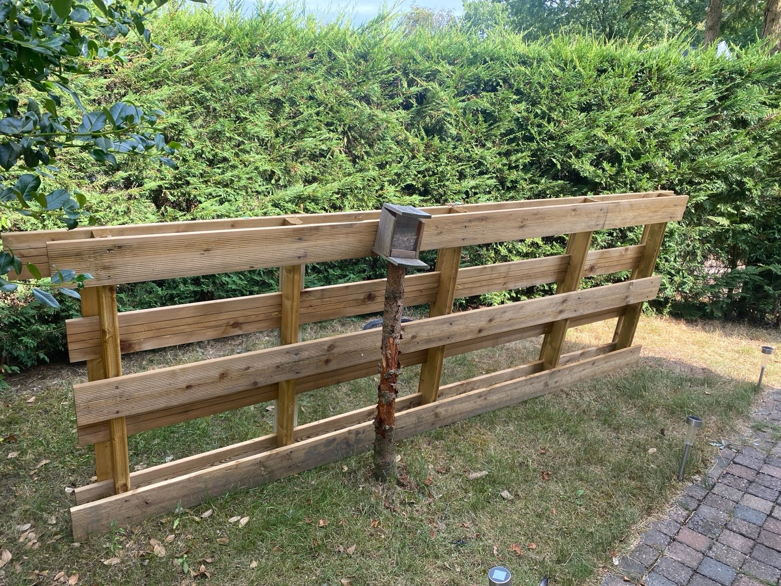 GRATIS !!!Robuuste houten plantenbak voor tuin of terras, Gebruikt, Ophalen of Verzenden, Hout, 3 tot 6 meter