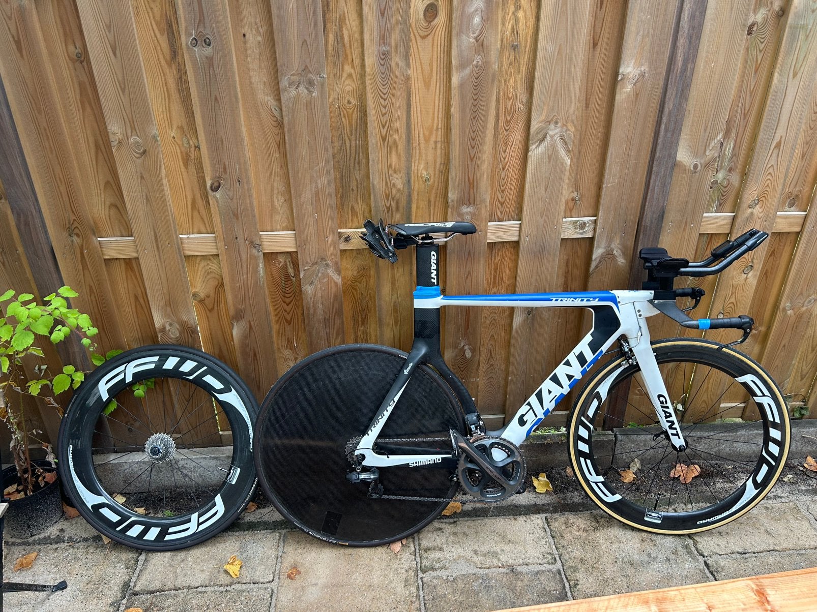 Giant Trinity tijdrit-/triathlonfiets+ complete FFWD wielset, Ophalen, 28 inch, Gebruikt, Carbon