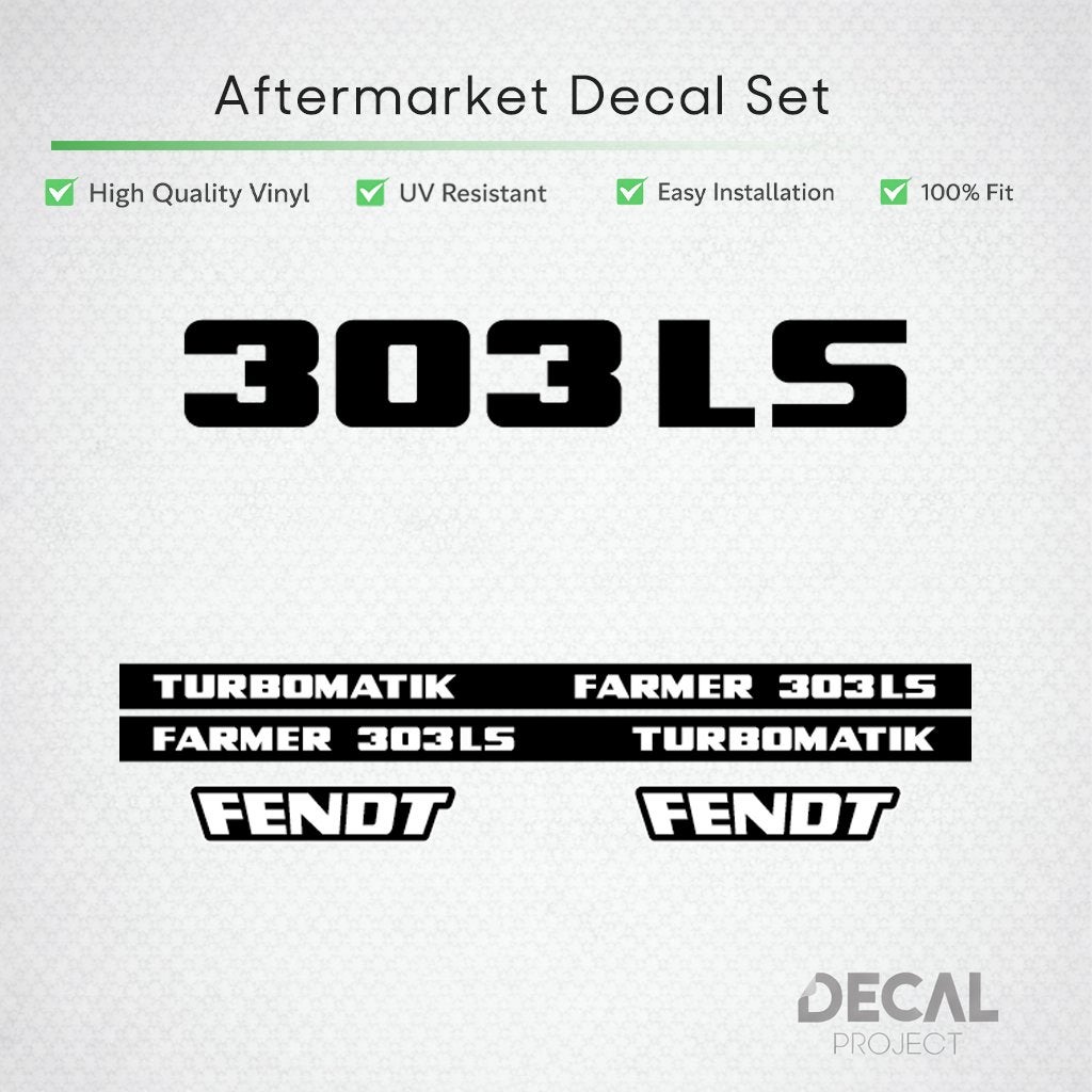Vervangende Stickers Fendt 303 - 305, Verzenden