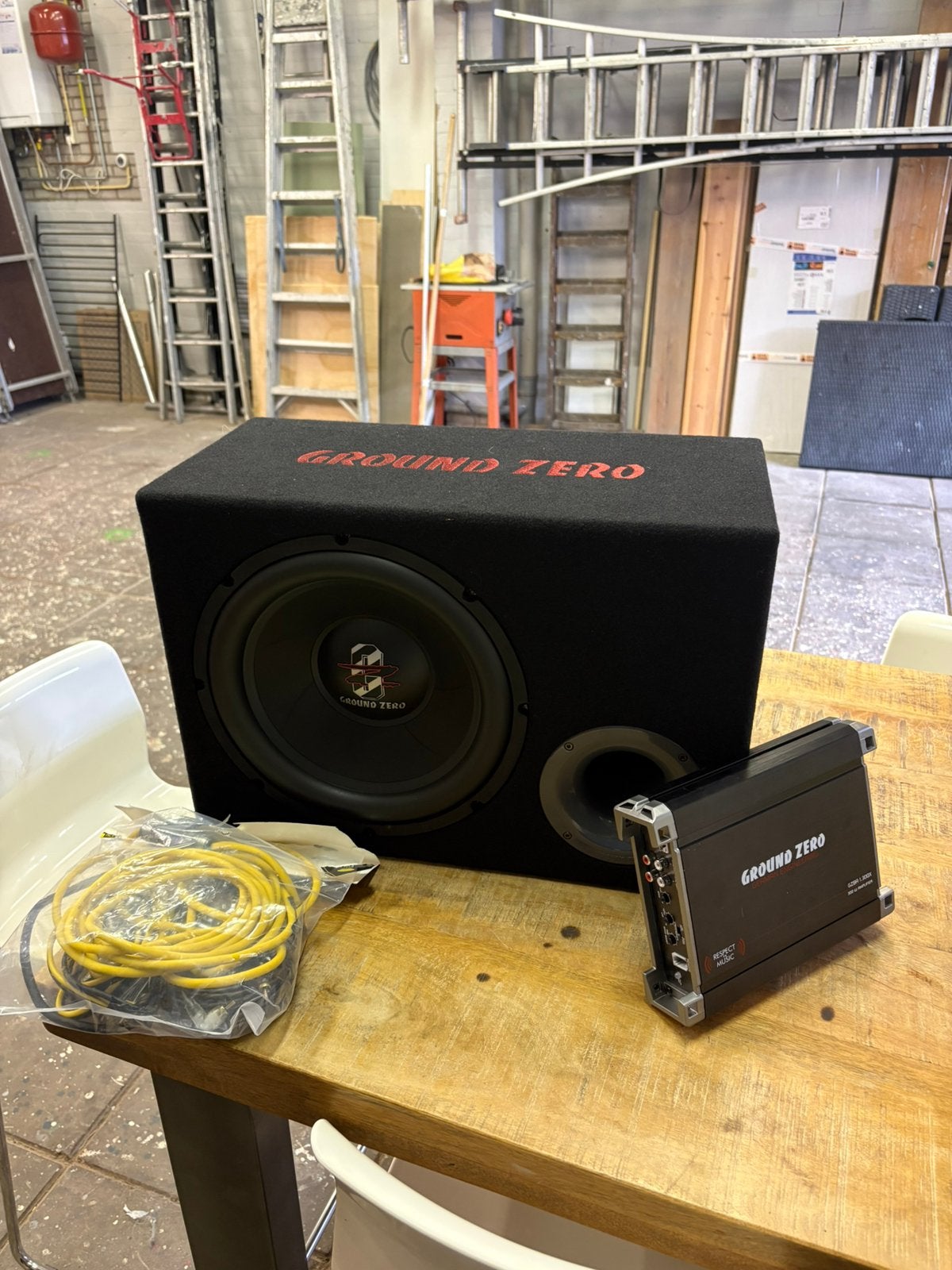 Ground Zero GZ BASS KIT 12.300X-II – 12” complete set, Auto diversen, Autospeakers, Ophalen, Zo goed als nieuw