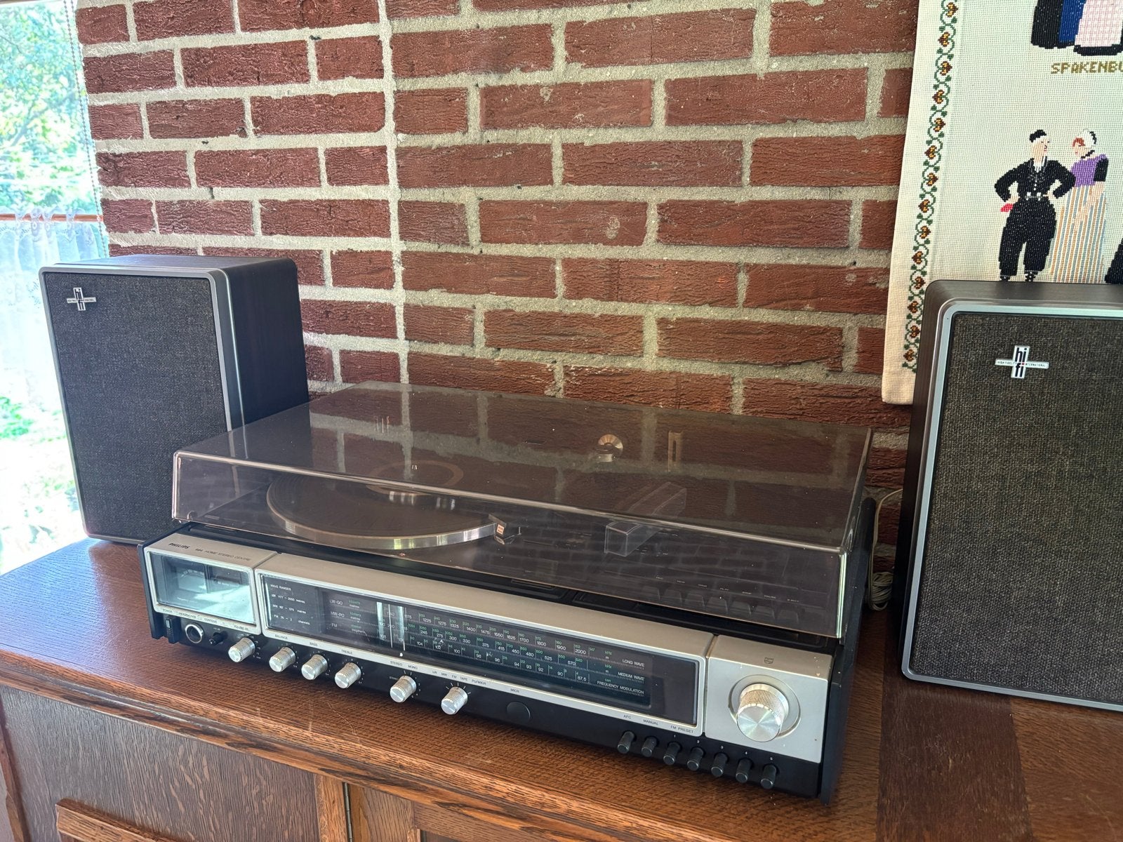 Philips 984 Home Stereo Centre met platenspeler en speakers, Ophalen, Philips, Gebruikt, Tuner of Radio