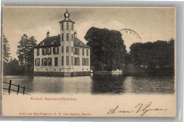 Kasteel Bouvigne-Ginneken st1903  Foto van Erp-Uitg v Gaalen, Verzamelen, Ophalen of Verzenden, Voor 1920, Gelopen, Noord-Brabant