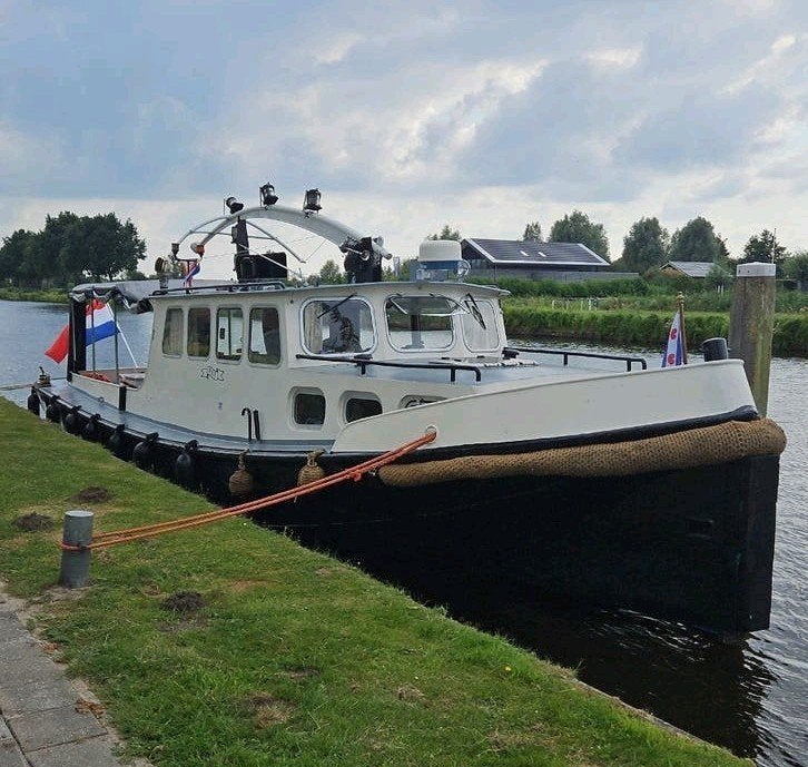 Damenvlet 12.60 – professioneel gebouwd met duwsteven, Watersport en Boten, Motorboten en Motorjachten, Zo goed als nieuw, Staal
