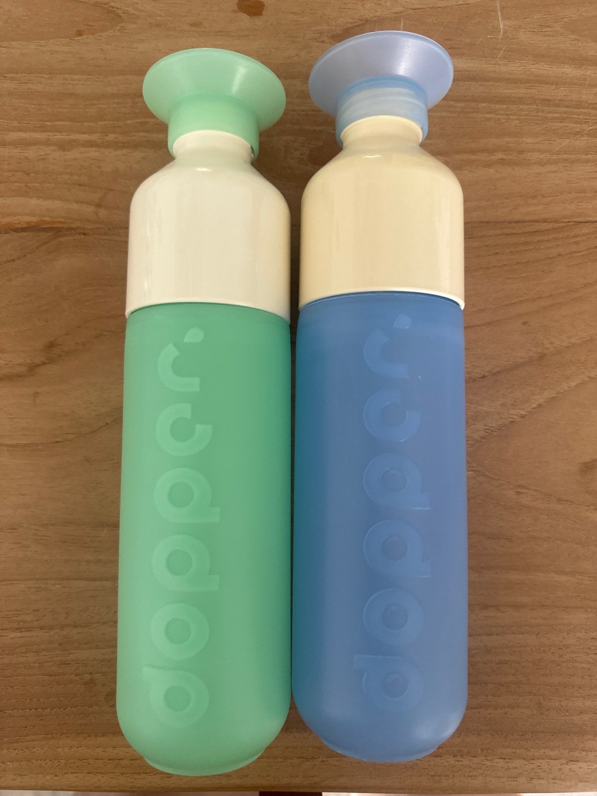 Dopper waterflessen - Groen en Blauw (2 stuks), Ophalen of Verzenden, Zo goed als nieuw