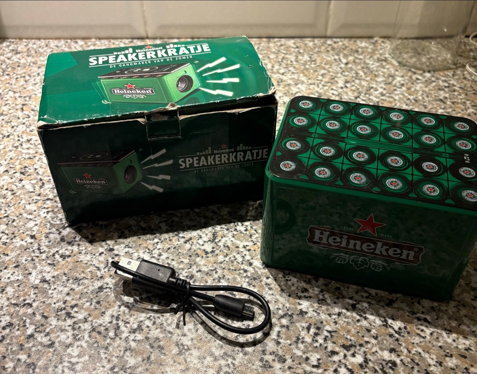 Heineken Speakerkratje, Overige merken, Ophalen of Verzenden, Zo goed als nieuw, Draagbare speaker