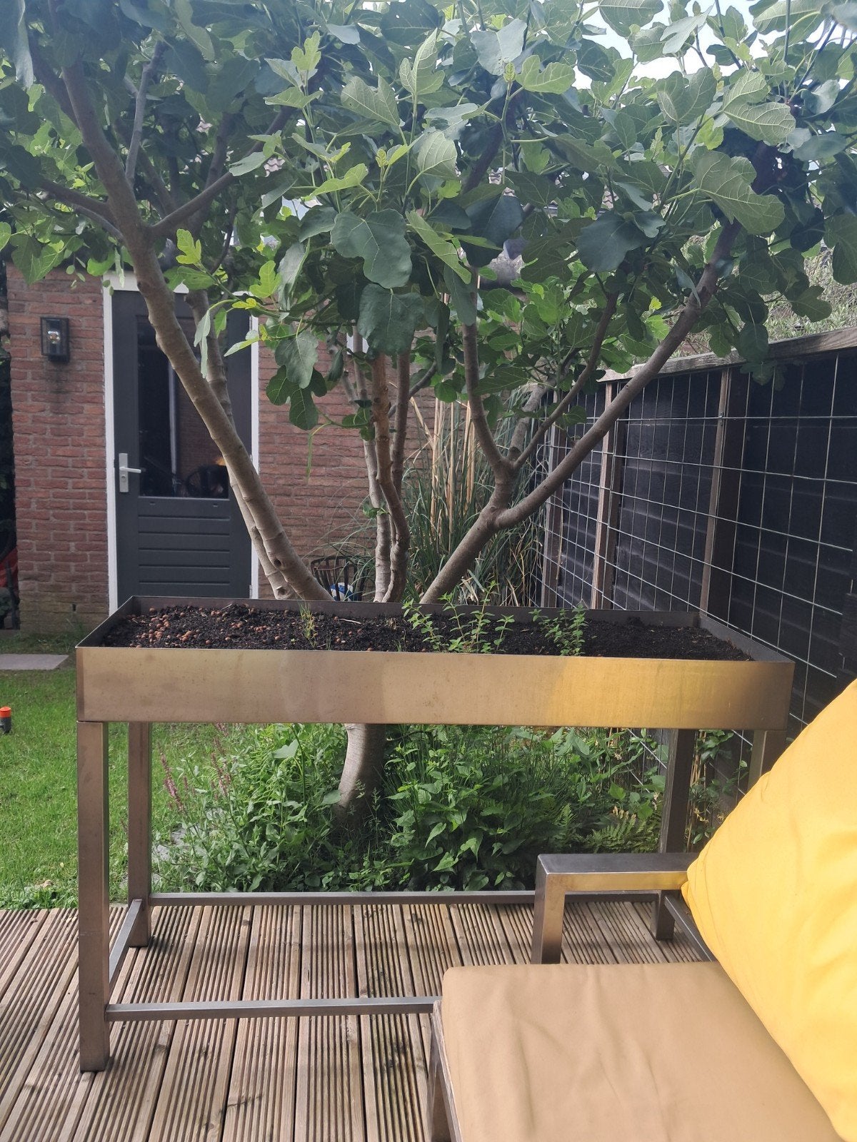 RVS Kruidenbak / Bloembak - 145x47x90 cm, Tuin en Terras, Bloembakken en Plantenbakken, Ophalen, Gebruikt, 100 cm of meer, Metaal