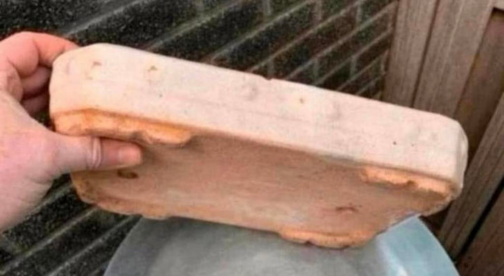 Bonsai schaal crème geglazuurd aardewerk 32,6x22,8x5,6, Tuin en Terras, Ophalen of Verzenden, Zo goed als nieuw, Aardewerk, Rechthoekig