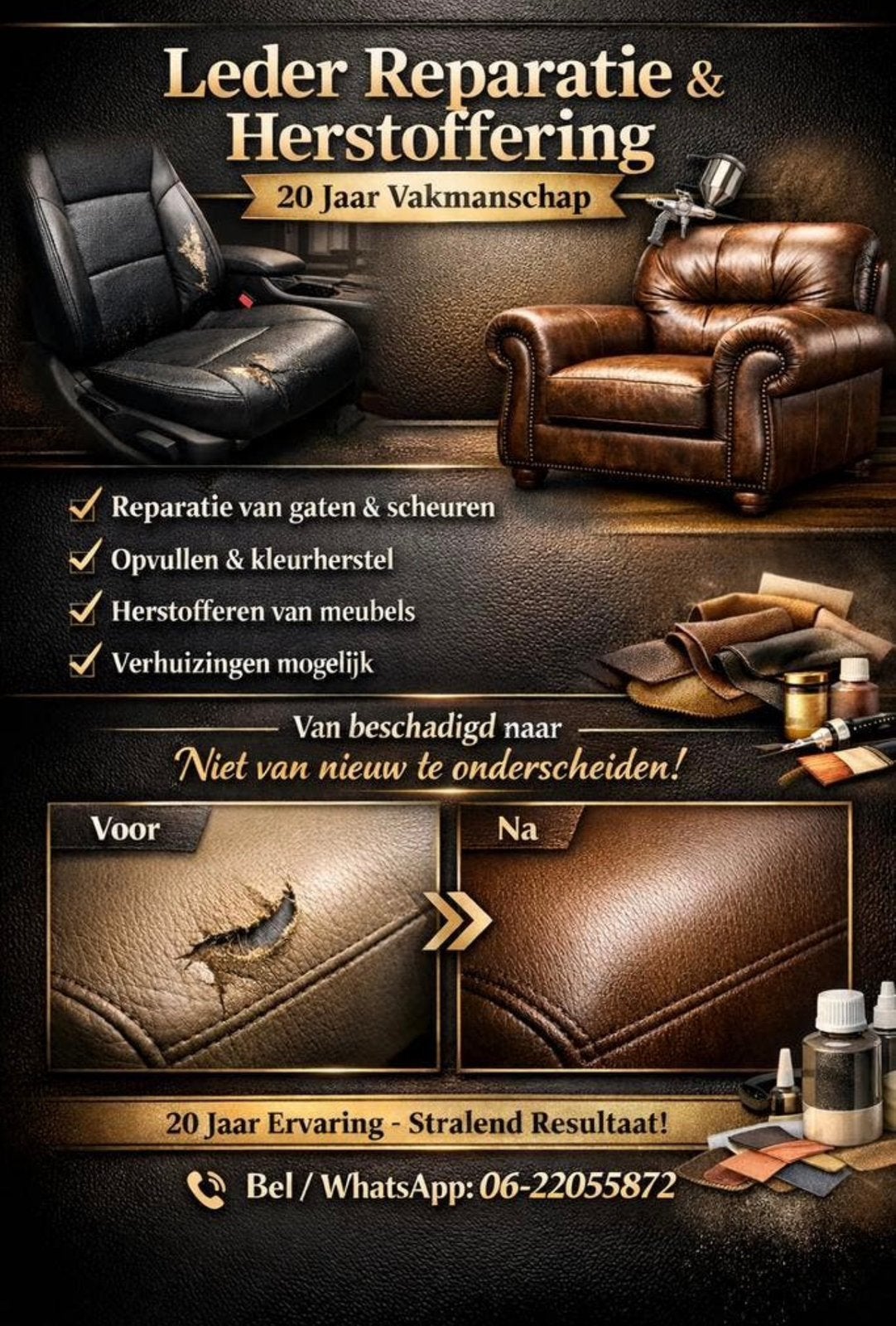 Meubel reparaties of opvullen & Herstofferen, Huis en Inrichting, Ophalen of Verzenden, Zo goed als nieuw