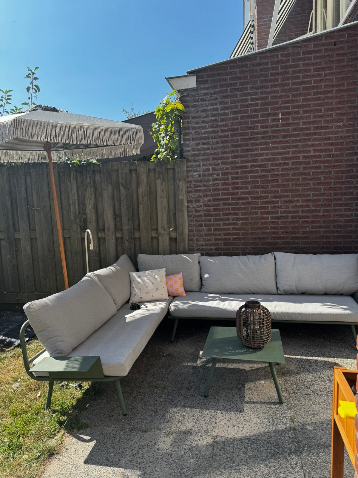 Lanterfant Beau hoekbank met tafel loungeset, Ophalen, Gebruikt, Aluminium, Loungeset