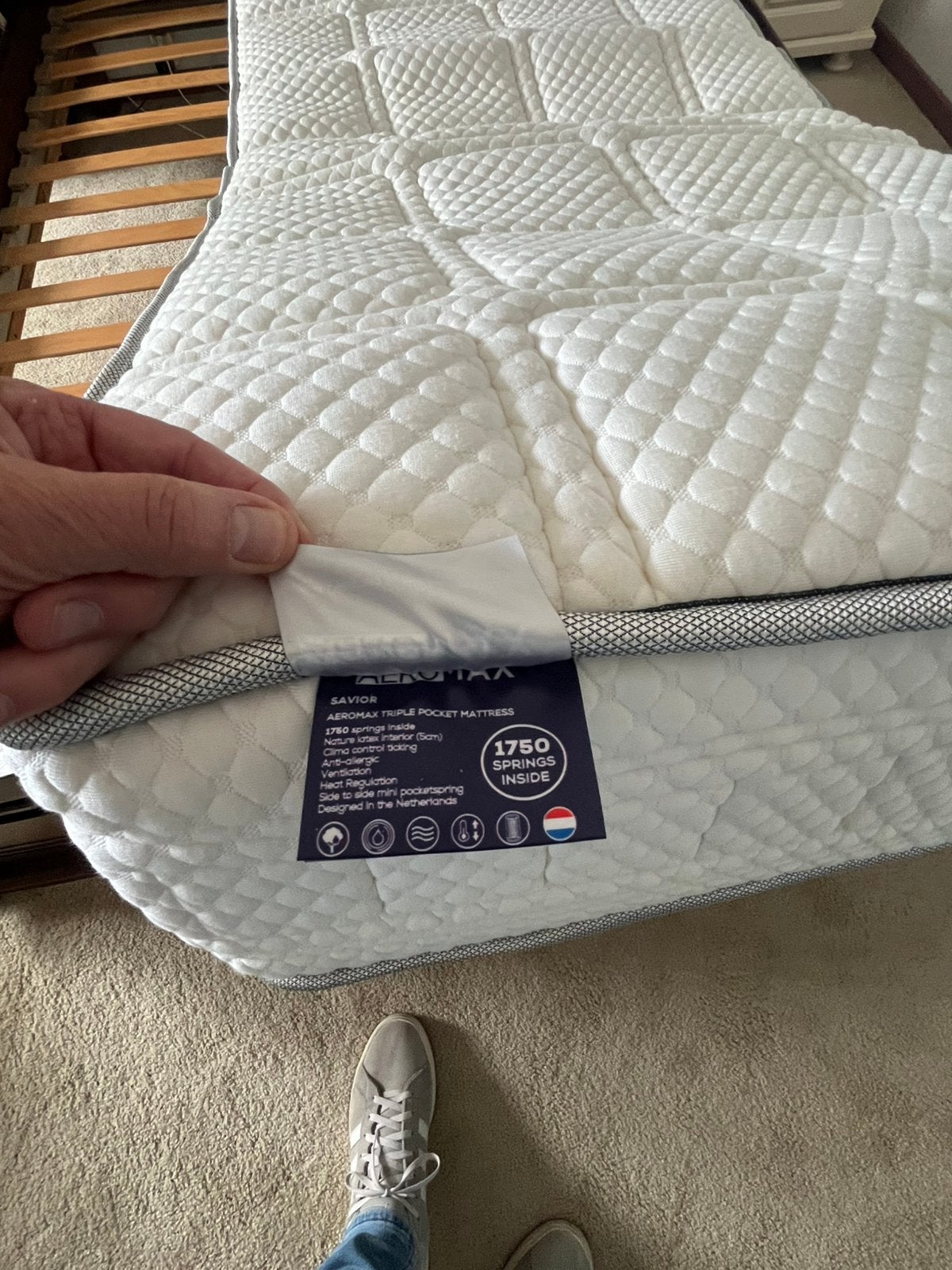 2 mooie schone Swiss Sense matrassen teab, Ophalen, Zo goed als nieuw, Eenpersoons, 90 cm